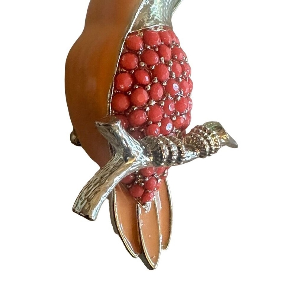 Unbranded Brooch Multicolor Toucan Bird Tropical‎ Enamel Beaded Gold Tone Pin - Picture 3 of 6